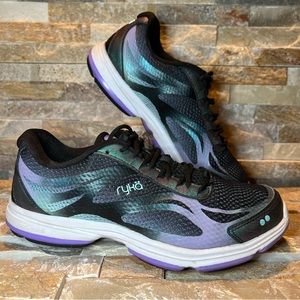 Ryka Devotion Plus 2 Walking Shoe Women’s Size 8 Black/Purple/Teal
